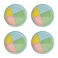 Set of 4 Melamine Dinner Plates