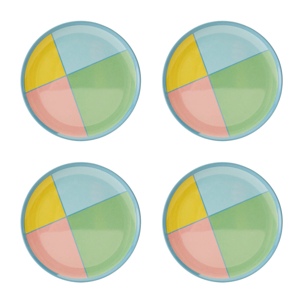 Set of 4 Melamine Dinner Plates