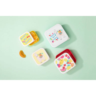 Set of 4 Fruity Alpaca Lunch Box