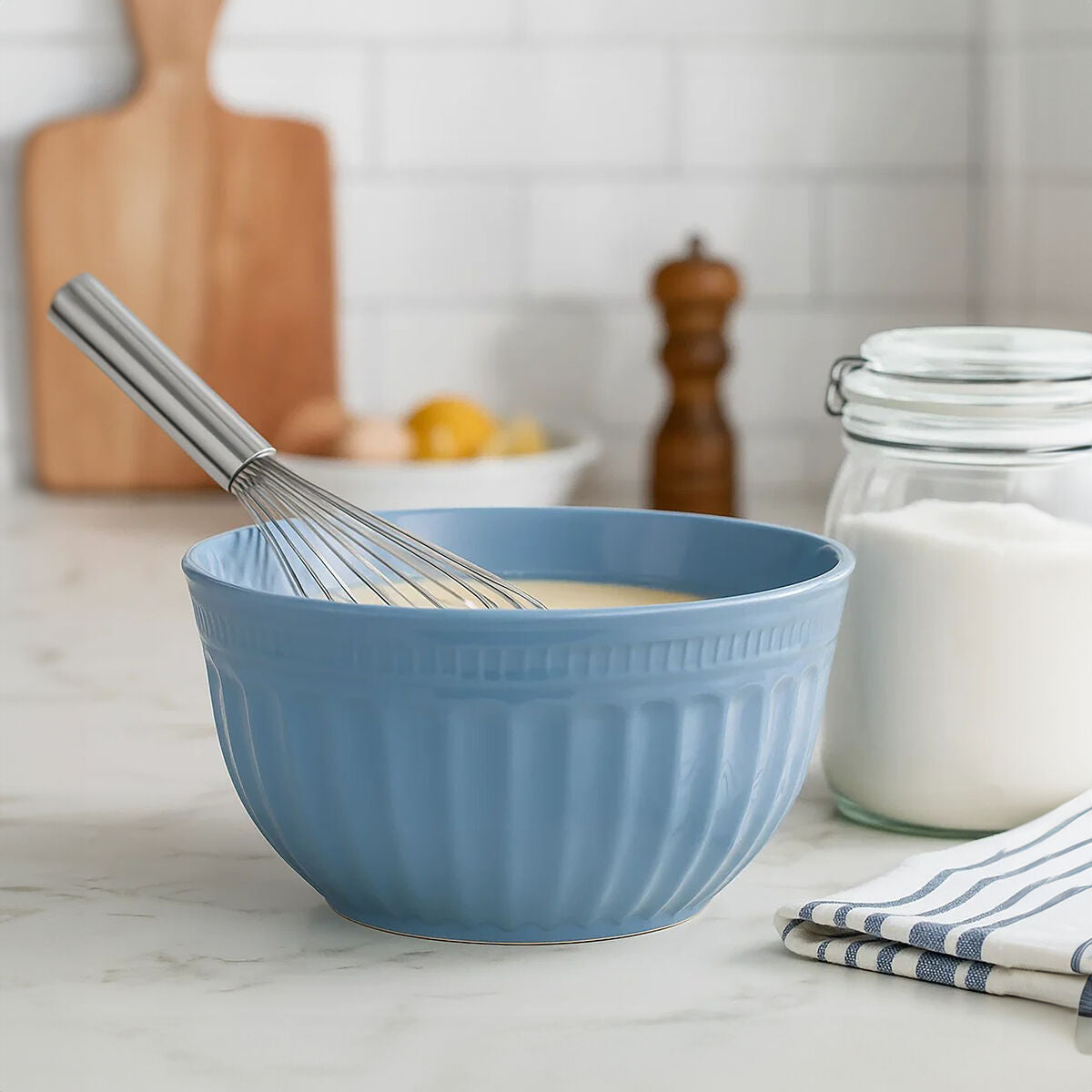 Blue Melamine Medium Mixing Bowl