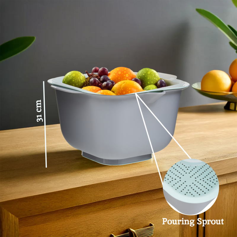 Bowl with Colander and Lid