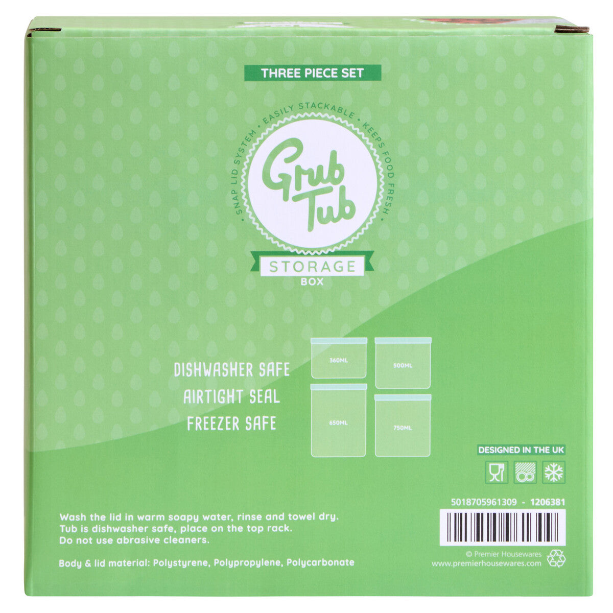 Set of 4 Food Storage Containers