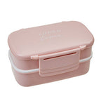 Light Pink Lunch Box with Cutlery