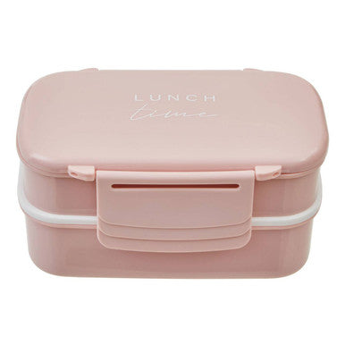 Light Pink Lunch Box with Cutlery