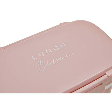 Light Pink Lunch Box with Cutlery