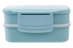 Light Blue Lunch Box with Cutlery