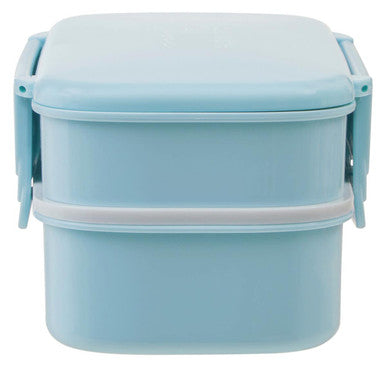 Light Blue Lunch Box with Cutlery