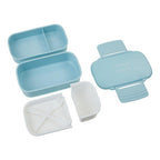 Light Blue Lunch Box with Cutlery