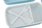 Light Blue Lunch Box with Cutlery