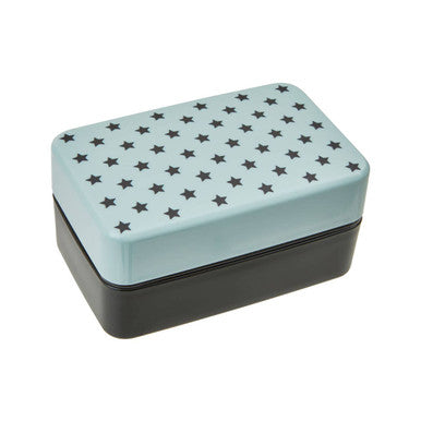 Light Blue Star Lunch Box with Cutlery