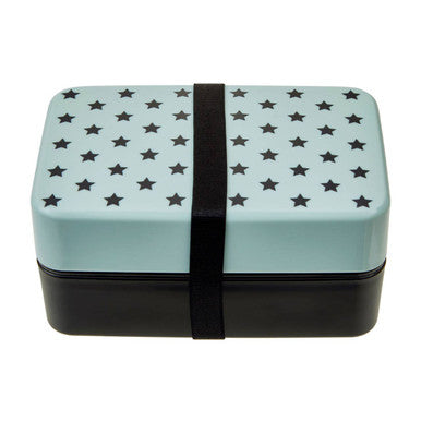 Light Blue Star Lunch Box with Cutlery
