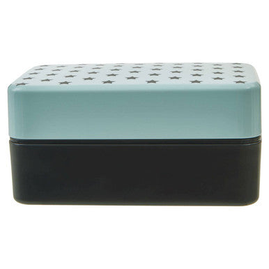 Light Blue Star Lunch Box with Cutlery