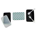 Light Blue Star Lunch Box with Cutlery