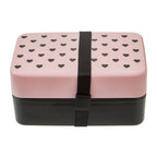 Light Pink Hearts Lunch Box with Cutlery
