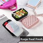 Light Pink Hearts Lunch Box with Cutlery