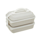 Warm Grey and White Lunch Box