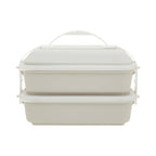 Warm Grey and White Lunch Box
