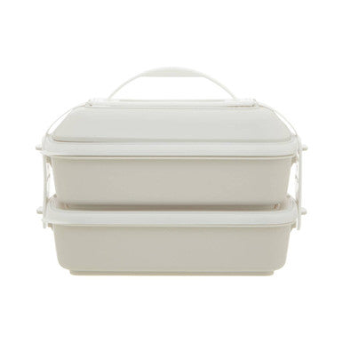 Warm Grey and White Lunch Box