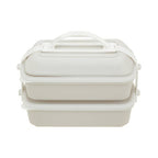Warm Grey and White Lunch Box