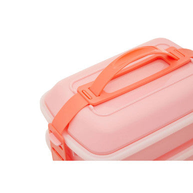 Pink Lunch Box with Cutlery
