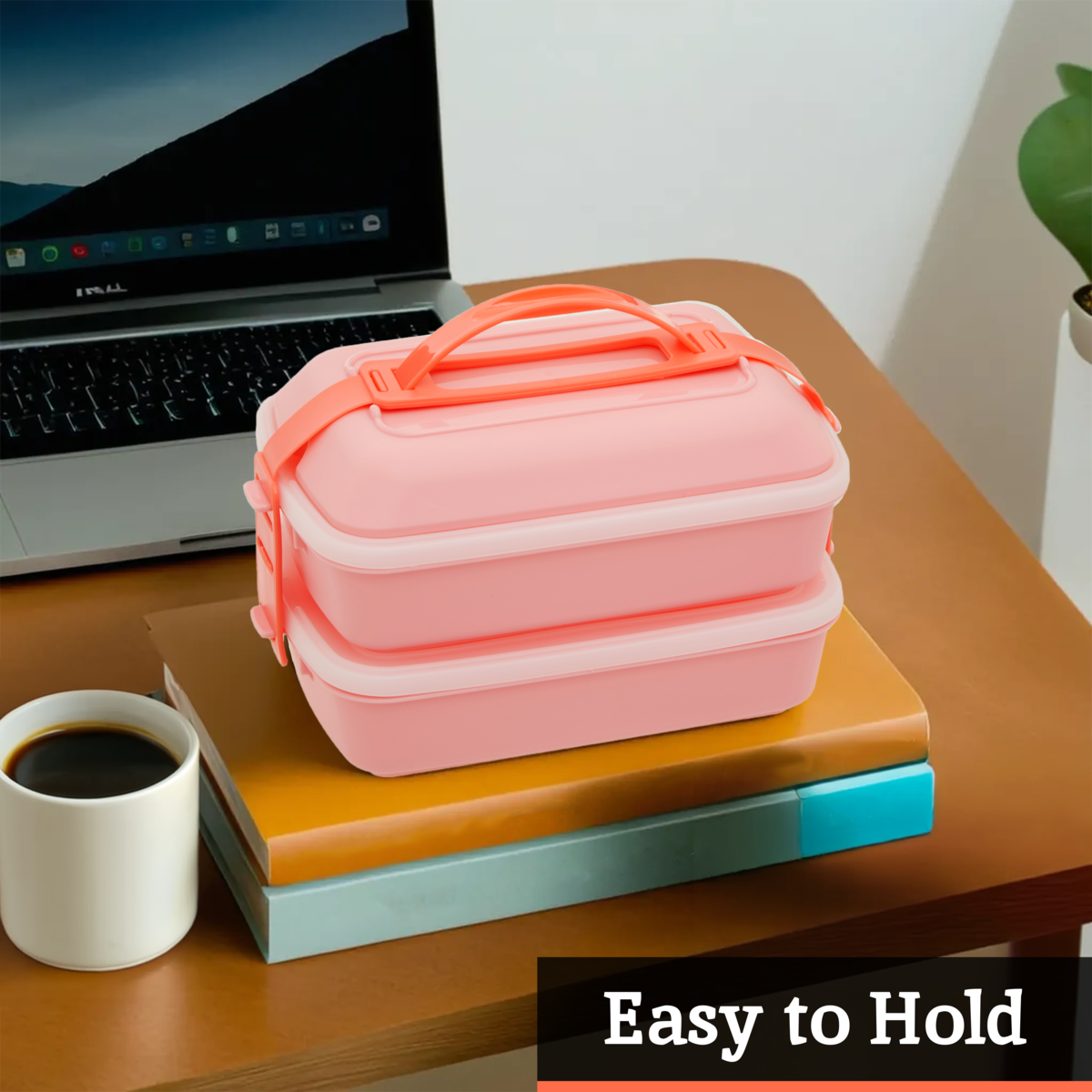 Pink Lunch Box with Cutlery