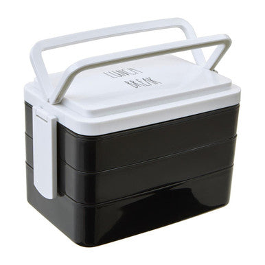 Black Lunch Box with Cutlery
