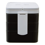 Black Lunch Box with Cutlery