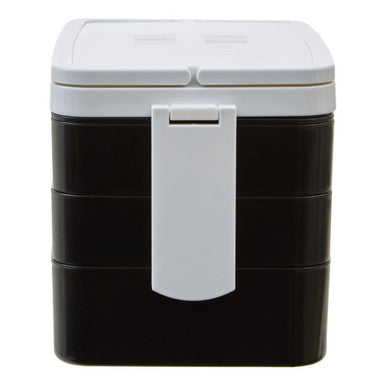 Black Lunch Box with Cutlery