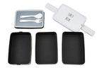 Black Lunch Box with Cutlery