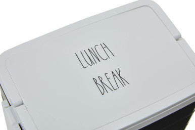 Black Lunch Box with Cutlery