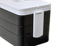 Black Lunch Box with Cutlery