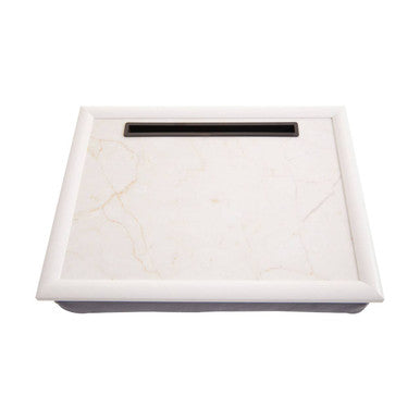 Ecru Marble Lap Tray with iPad Holder