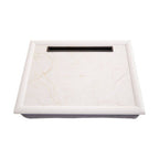 Ecru Marble Lap Tray with iPad Holder