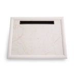 Ecru Marble Lap Tray with iPad Holder