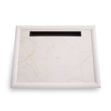 Ecru Marble Lap Tray with iPad Holder