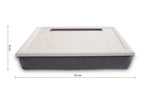 Ecru Marble Lap Tray with iPad Holder