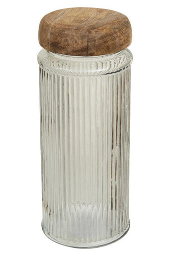 Glass Storage Jar with Mango Wood Lid 2400ml