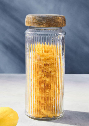 Glass Storage Jar with Mango Wood Lid 2400ml