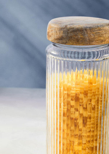 Glass Storage Jar with Mango Wood Lid 2400ml