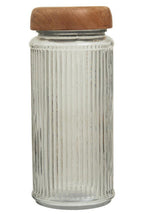Glass Storage Jar with Mango Wood Lid 2000ml