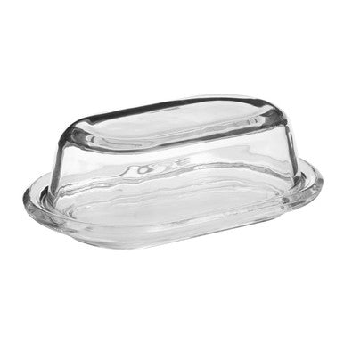 Clear Glass Butter Dish