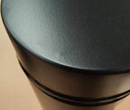 Set of Three Clear and Black Storage Jars