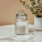 Ribbed Glass Storage Jar 1000ml