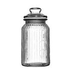 Ribbed Glass Storage Jar 1300ml