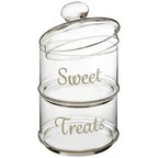 Stackable 2 Tier Glass Storage Jar