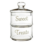 Stackable 2 Tier Glass Storage Jar