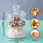 Stackable 2 Tier Glass Storage Jar