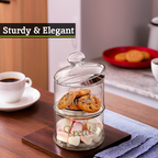 Stackable 2 Tier Glass Storage Jar