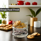 Stackable 2 Tier Glass Storage Jar