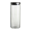 Glass Storage Jar with Silver Lid 1600ml